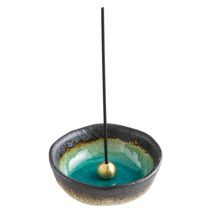 Asayu Japan Mini Räucherstäbchenhalter für Stäbchen 8.3cm, Traditioneller Made in Japan Keramik-Asch