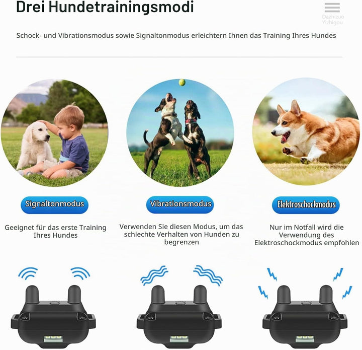 2025 New Interaktives Führungshalsband, Hundespielzeug, wasserdicht, DREI Modi, geeignet für Verschi