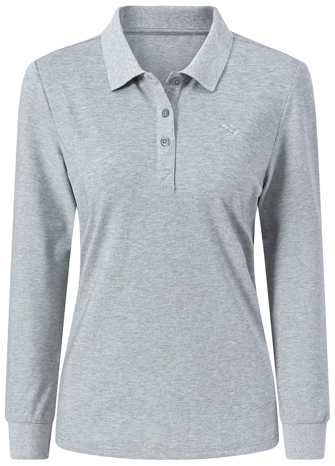 Damen Poloshirt Baumwolle Golf Wintershirt Langarm Oberteile Sports Training Polo mit Kragen, Floral
