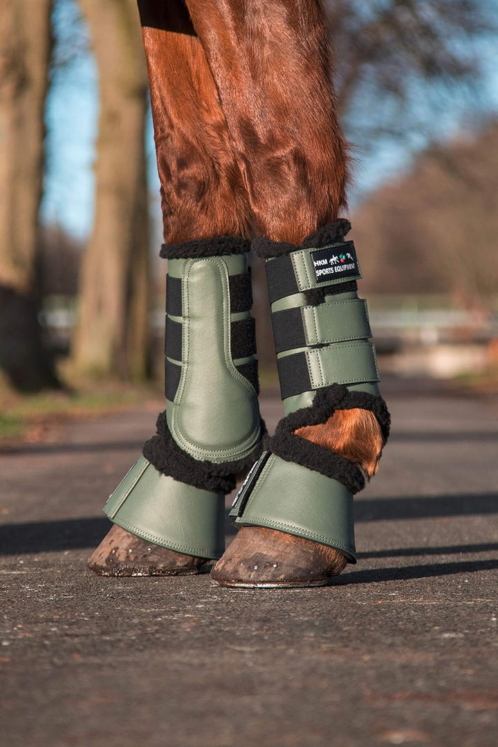 HKM 8585 Gamaschen Comfort, Teddyfutter Lederimitat-Kunstleder Anatomisch, S Dunkelblau, S Dunkelbla