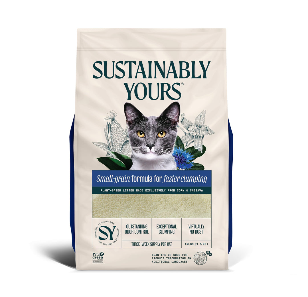 Sustainably Yours Katzenstreu – Feinkörnige Formel 4,5 kg Kleine Körnungen, Kleine K&amp;