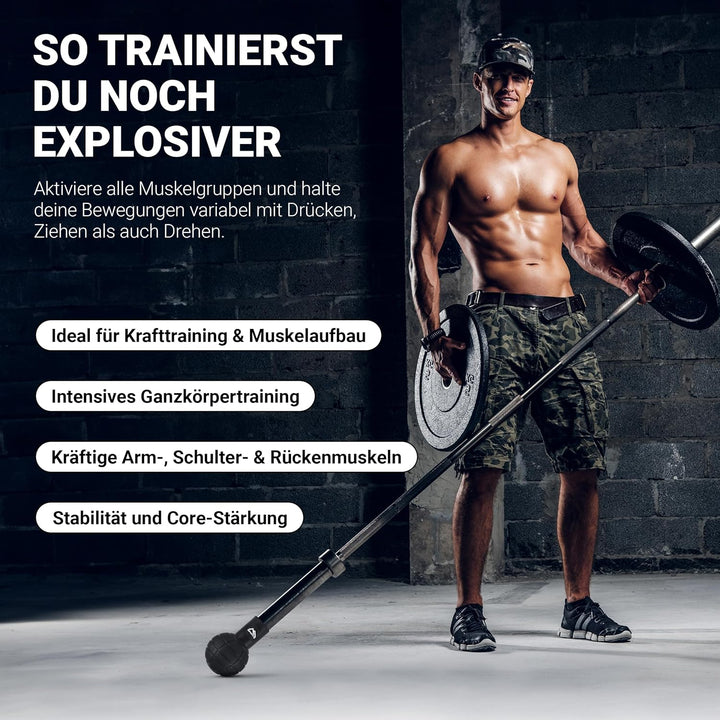 MSPORTS Landmine, Langhantelaufnahme, Anbaugerät für Langhantelstangen mit 25 oder 50 mm