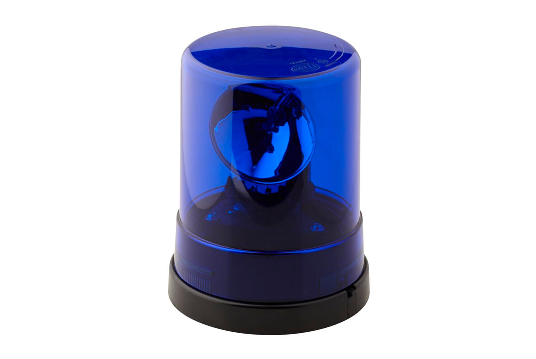 HELLA - Halogen-Rundumkennleuchte - KL 700 - 12V - blau - Anbau/geschraubt - Stecker: Flachstecker -