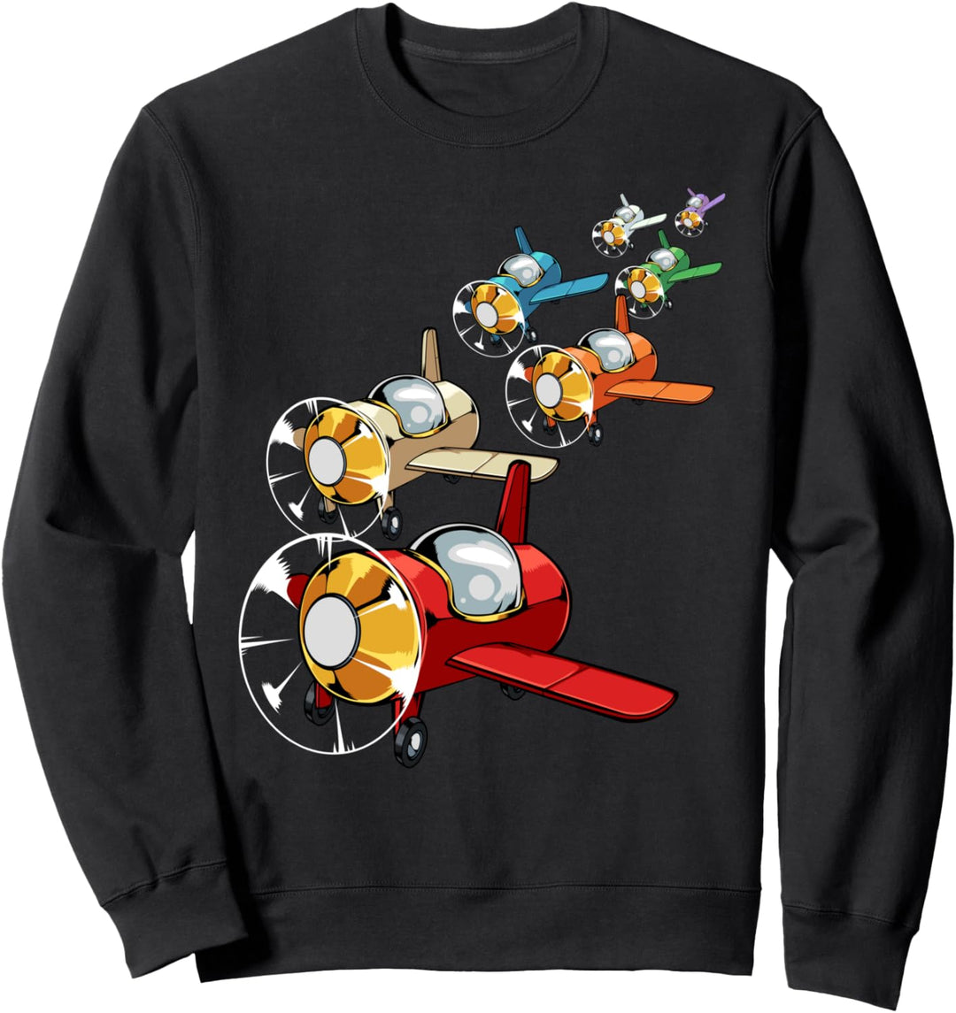 Flugzeug Hubschrauber Pilot Flieger Flughafen Aeronautik Sweatshirt