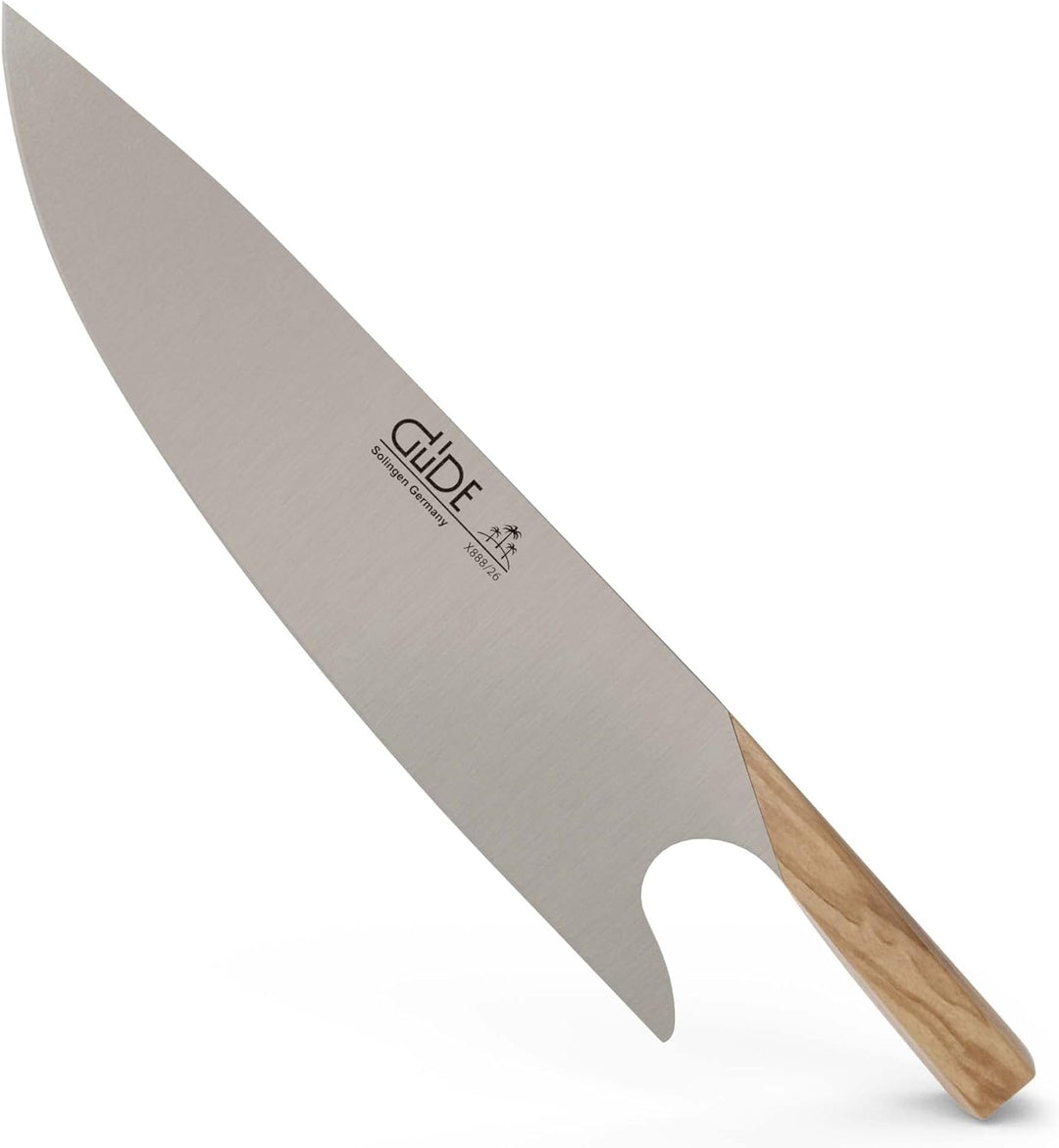 GÜDE Solingen - THE KNIFE geschmiedet, 26 cm, Olivenholz, THE KNIFE, Handmade Germany, Olive
