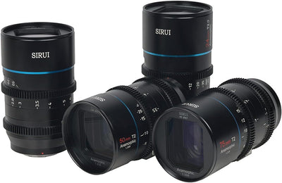 SIRUI Mars 1.33x T2 bis T2.9 anamorphes Objektiv Set, MFT Objektiv Kit (24mm, 35mm, 50mm, 75mm M4/3