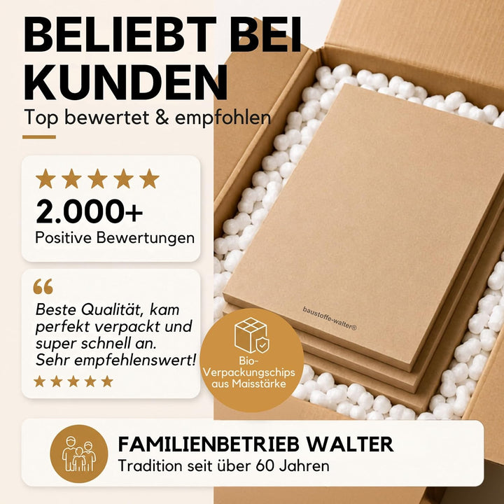 Vermiculite Schamotte Ersatz, 3 Platten 500 x 300 x 30 mm, Feuerraum