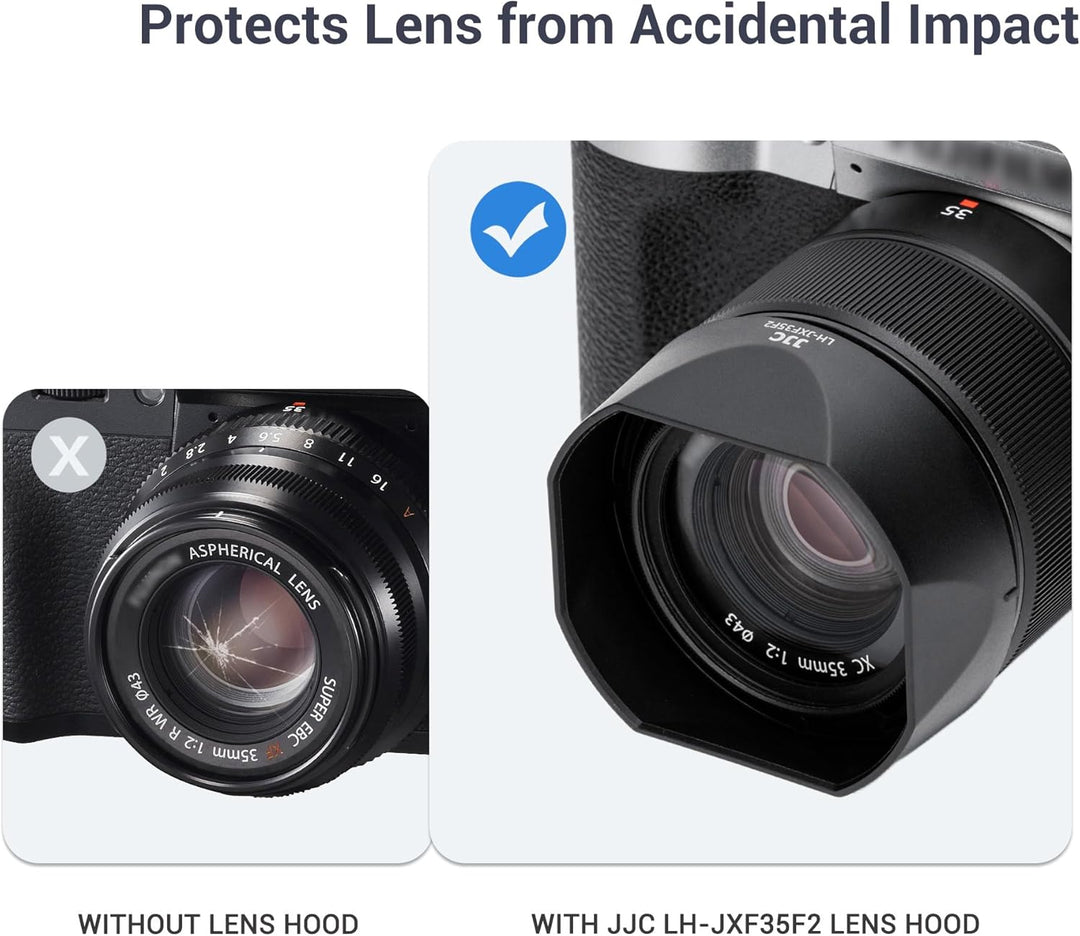 JJC Square Bajonett-Gegenlichtblende für Fujifilm Fujinon XF23mm f/2 R WR, XF35mm f/2 R WR, XC35mm f