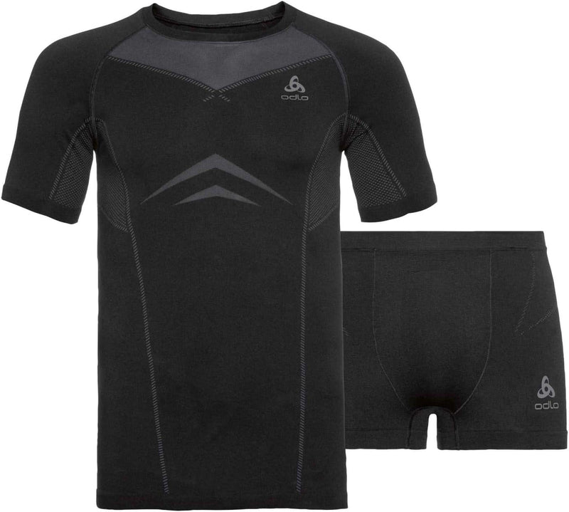 Odlo Herren Set Fundamentals Performance Light Baselayer Set S Black - Odlo Graphite Grey, S Black -