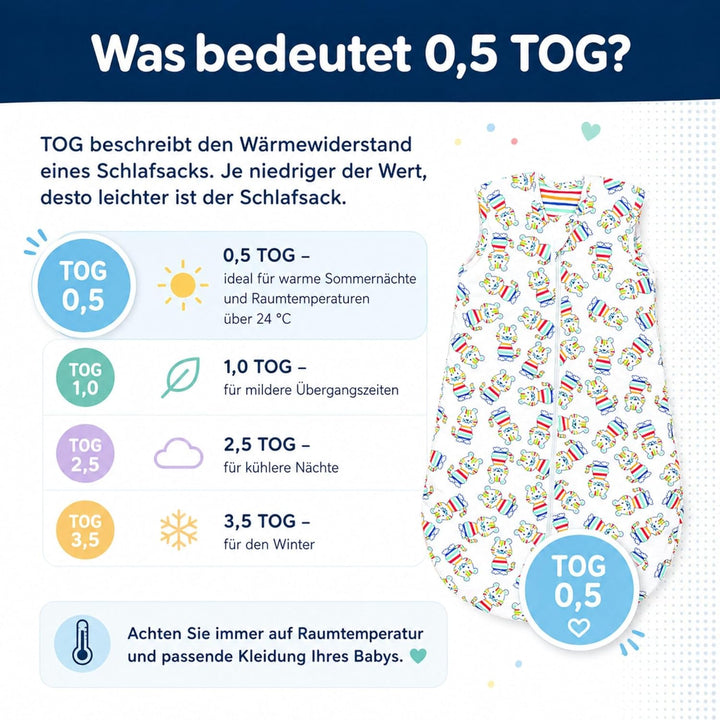 Set Odenwälder Sommerschlafsack & Stoffwindel von Kinderhaus Blaubär | Baby Schlafsack Flauschig & W