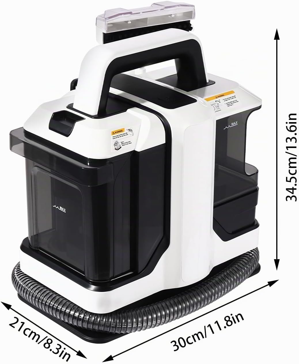 Handgeführte Reinigungsmaschine für Teppiche und Möbel, mit 2 Bürsten, 1080ml sauberes Wasser &amp; 850m