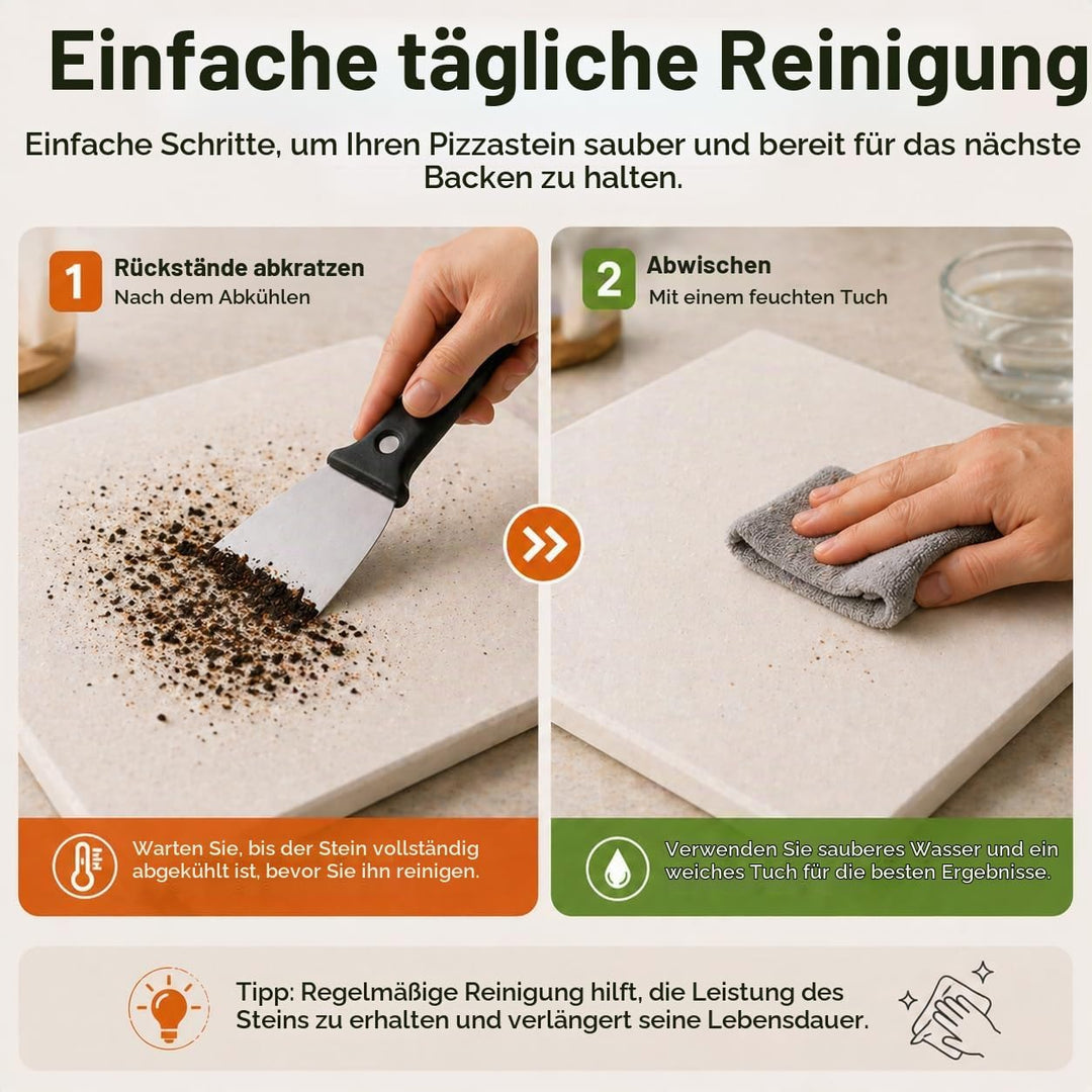 Pizzaofen Elektrisch – Zubehör Pizzastein 33×33×1 cm Ersatzstein für Modell 602A – Nicht einzeln ver