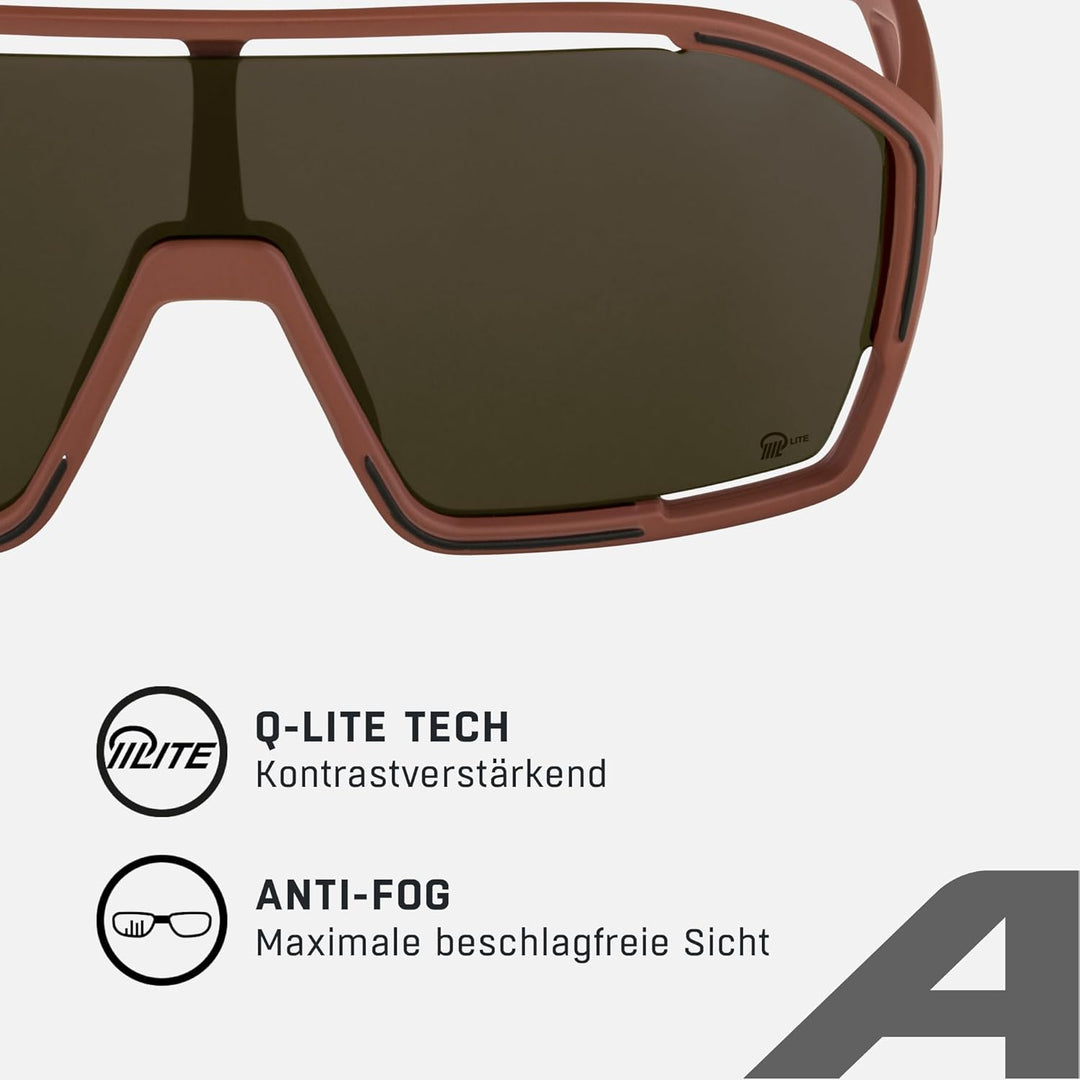 ALPINA ROCKET BOLD Q-LITE - Verspiegelte, Kontrastverstärkende & Beschlagfreie Sport- & Fahrradbrill
