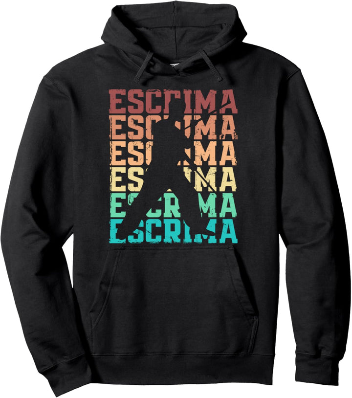 Escrima Eskrima Kali Arnis Escrima Sticks Silhouette Pullover Hoodie