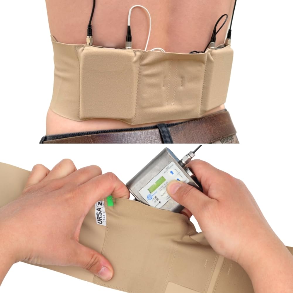 URSA Double Pouch Hüftgurt - Ultra Slim, Breathable & Stretchy Microphone Transmitter Straps Kompati
