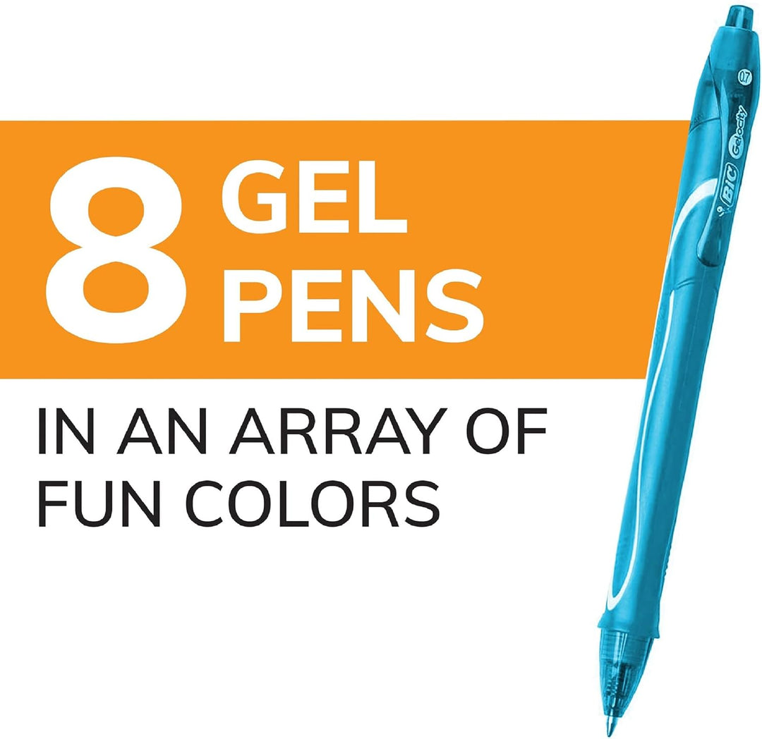 BIC RGLCGAP81AST Gel-ocity Quick Dry Retractable Gel Pen, 0.7mm, Assorted Ink/Barrel, 8/Pack 1 stück