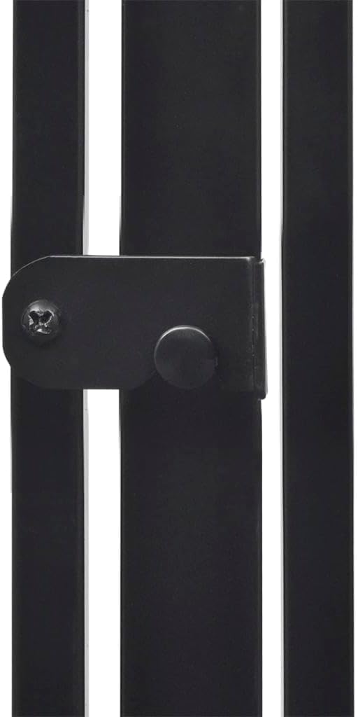 vidaXL Kaminschutzgitter mit Tür Schwarz Ofenschutzgitter Tierschutzgitter