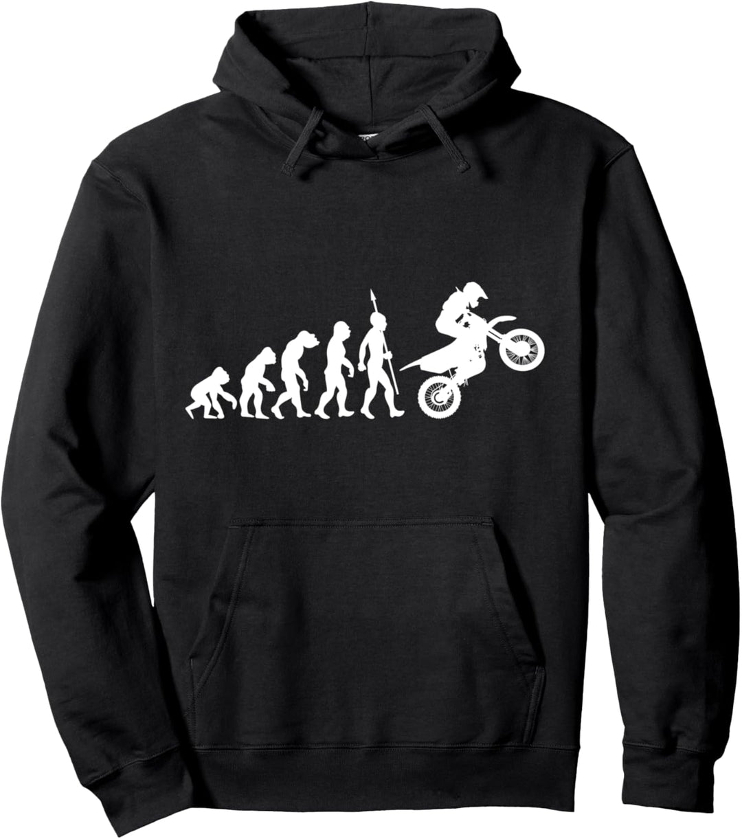 Motocross Motorrad Evolution Sport Motorsport Biker Lustig Pullover Hoodie