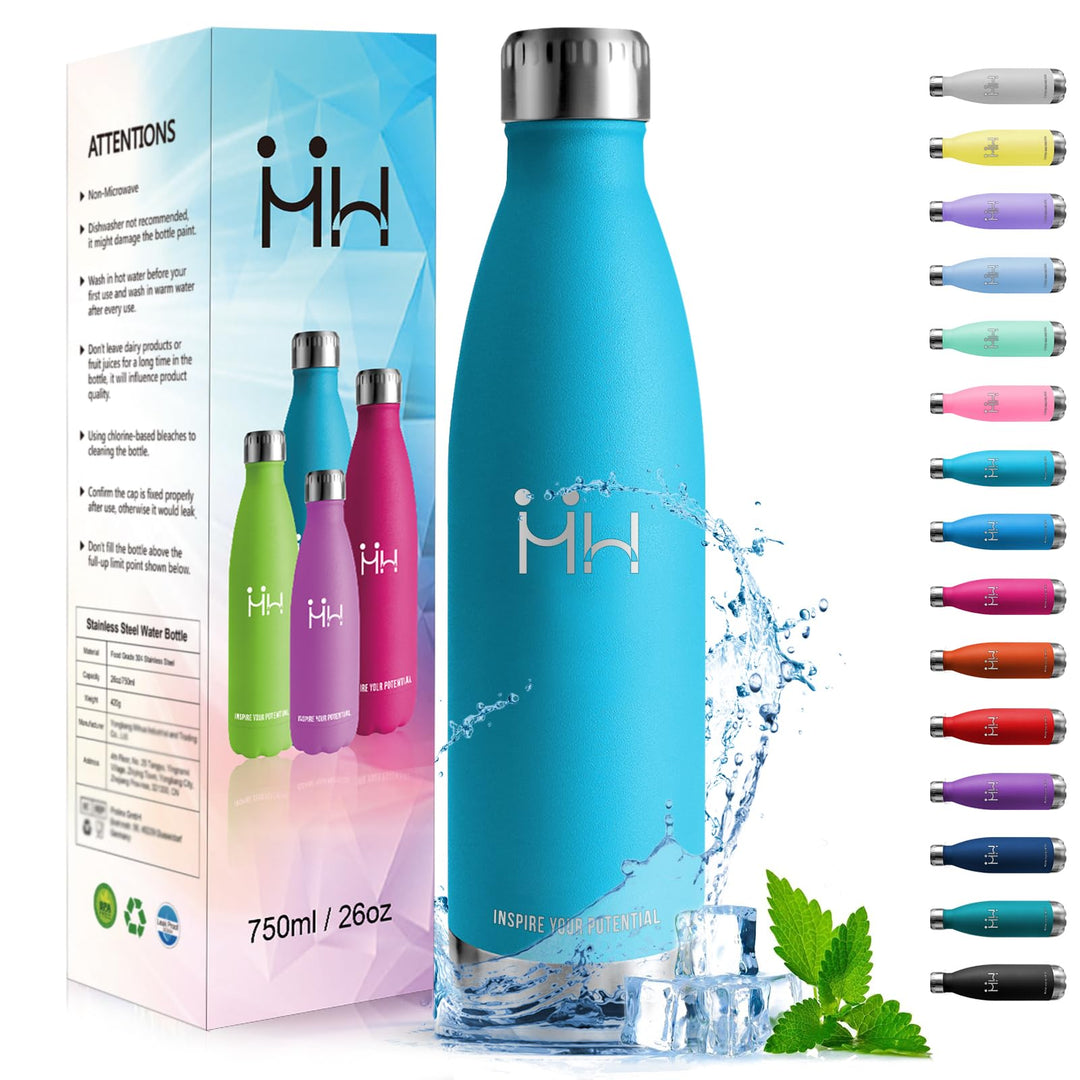HoneyHolly Trinkflasche Edelstahl - 750ml - Thermosflasche, BPA-Frei, Trinkflasche Sport - Auslaufsi
