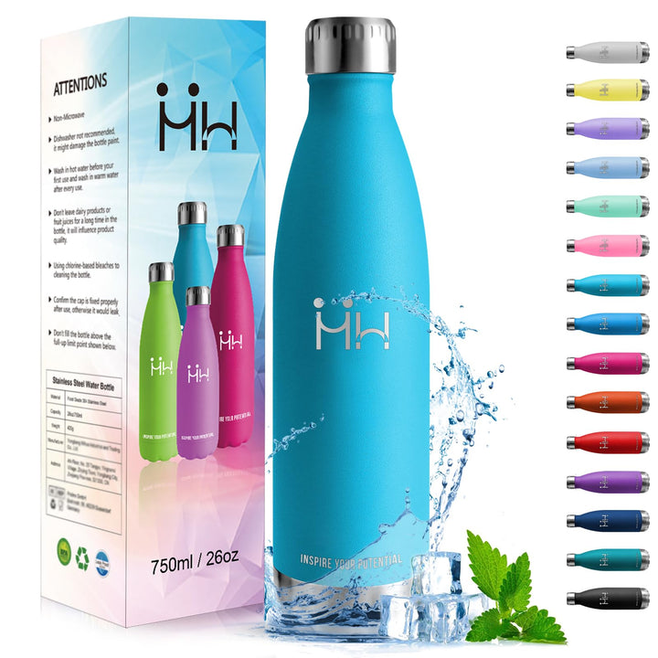 HoneyHolly Trinkflasche Edelstahl - 750ml - Thermosflasche, BPA-Frei, Trinkflasche Sport - Auslaufsi