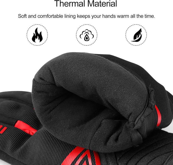 INBIKE Winter Motorradhandschuhe Wasserdicht Warm Winddicht mit Harter Schutz Motocross Motorrad Han