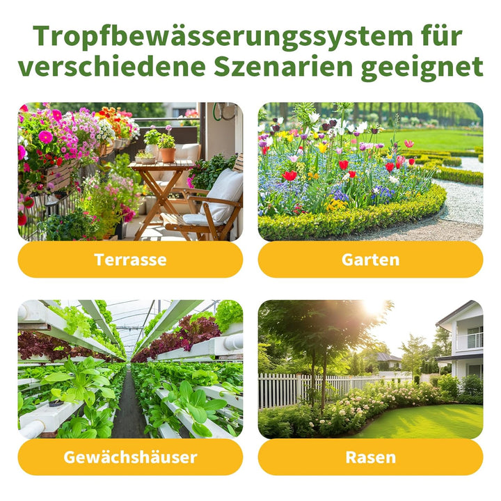 60PCS Garten BewässerungsSystem, Tropfbewässerung Kit, Wassersparende Bewässerung Kit mit 60 Stücke