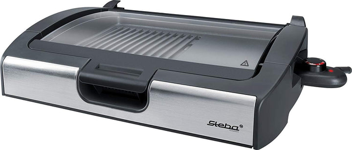 Steba VG200 BBQ Tischgrill mit Glasdeckel, 38 cm l x 58 cm w x 10,3 cm h