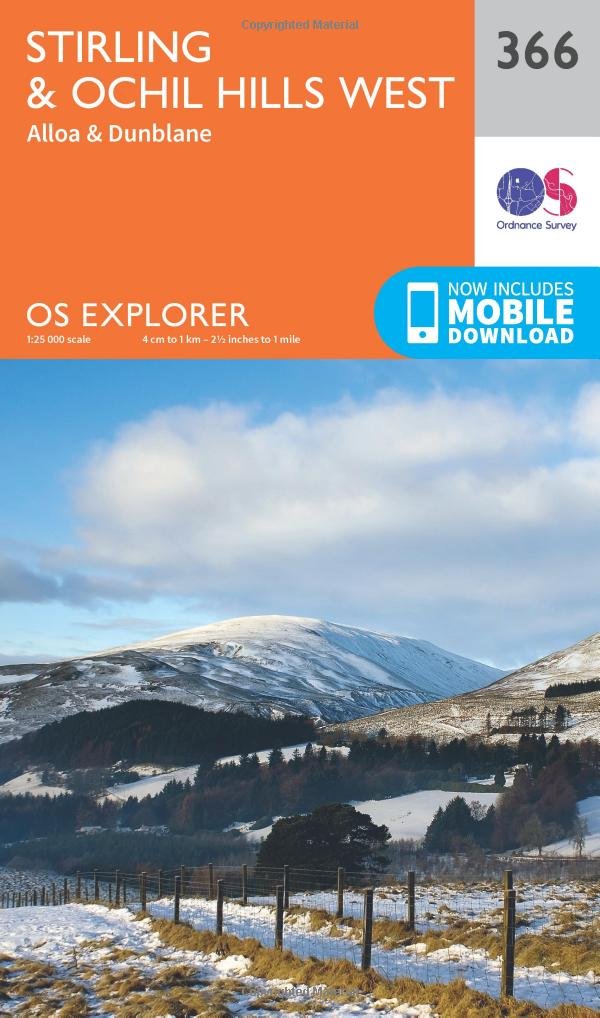 Stirling and Ochil Hills West (OS Explorer Map, Band 366), Karte