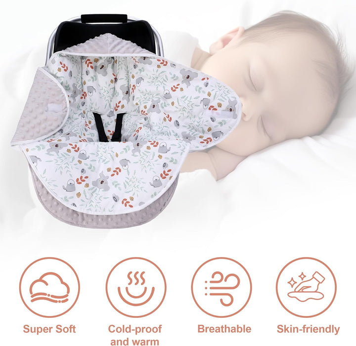 Einschlagdecke Babyschale für Winter Buggy Universal Fusssack Babydecke Baumwolle Baby Pucksack für
