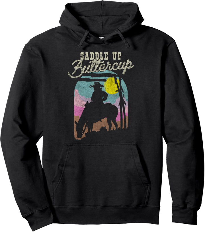 Trendy Saddle Up Buttercup Pullover Hoodie