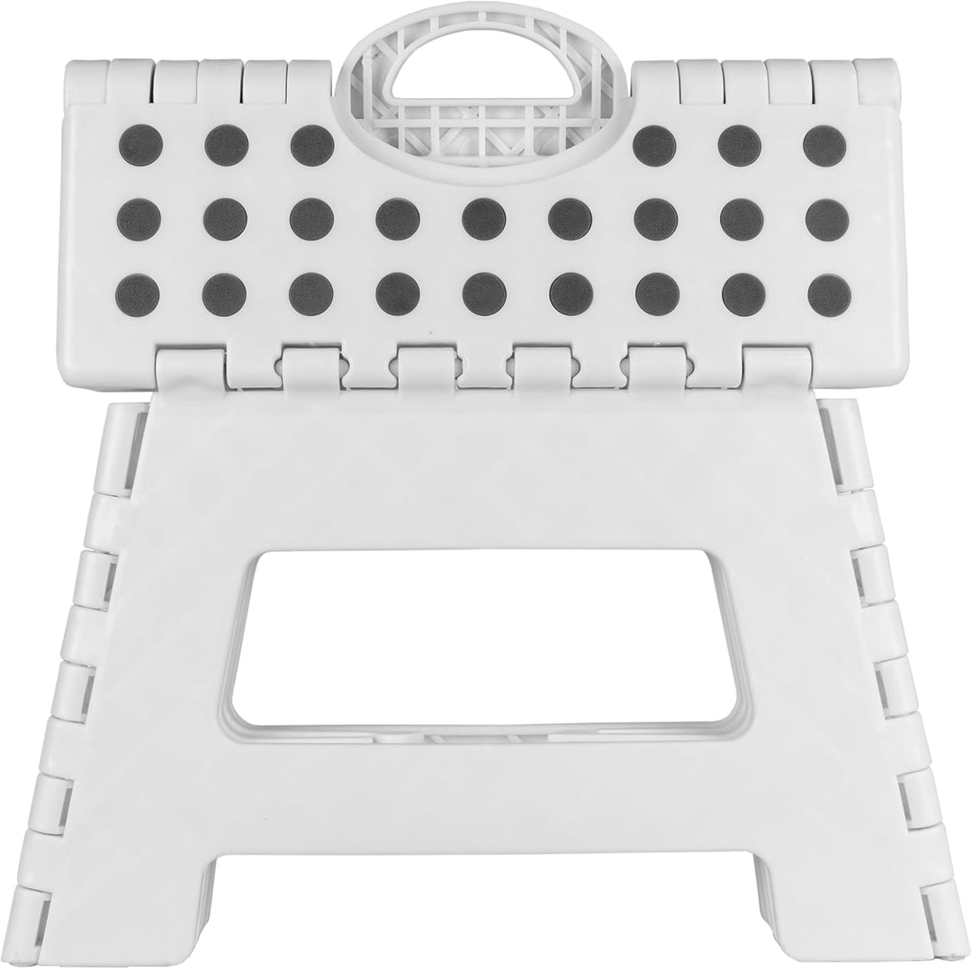 Tritthocker klappbar, Klapphocker faltbar 150 kg, 1 Stufe, rutschfest (Weiss, 35 x 22 x 29 cm) Weiss