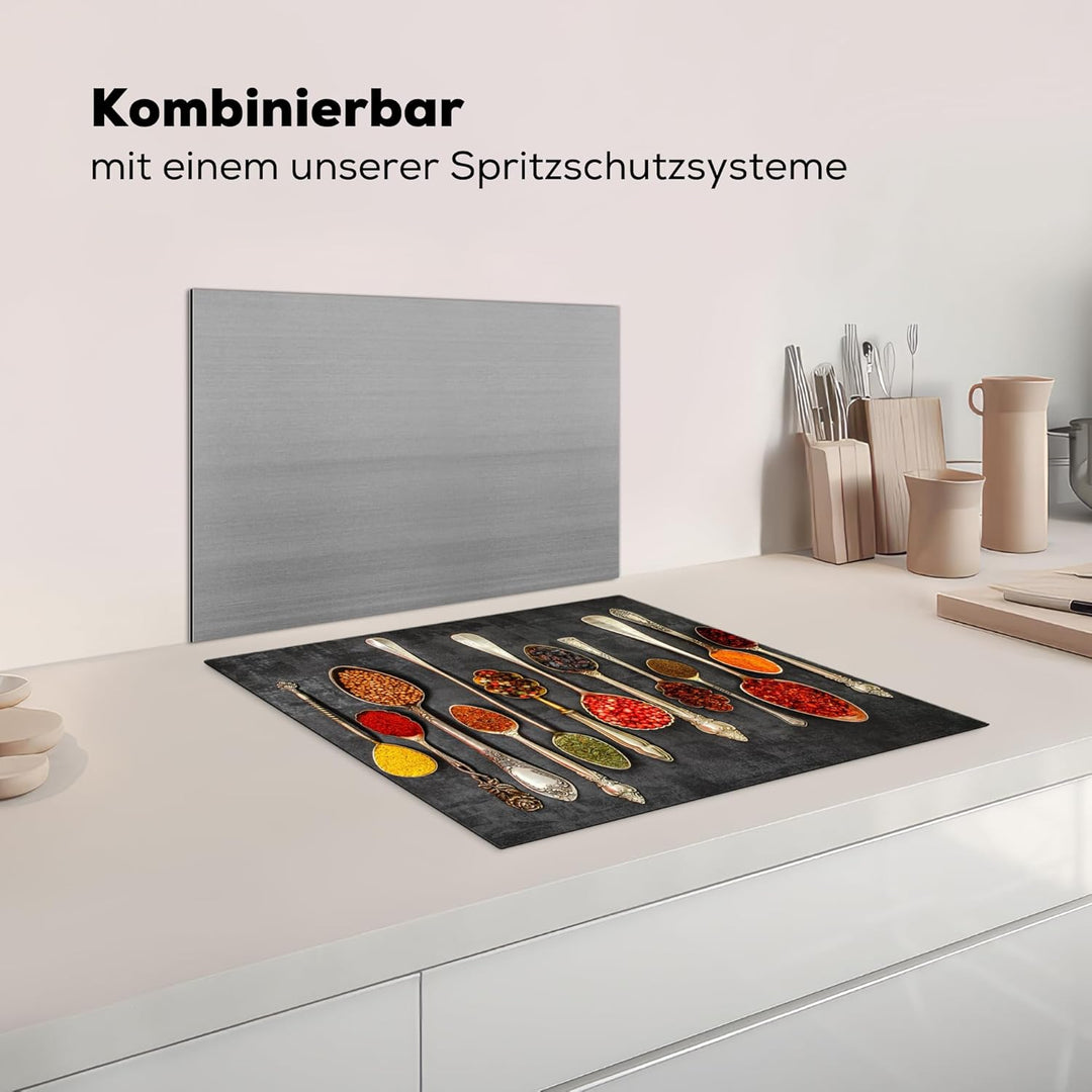 KitchenYeah© Herdabdeckplatte 59x51 cm Einteilig Ceranfeld Abdeckplatte Küche Deko Ceranfeldabdeckun