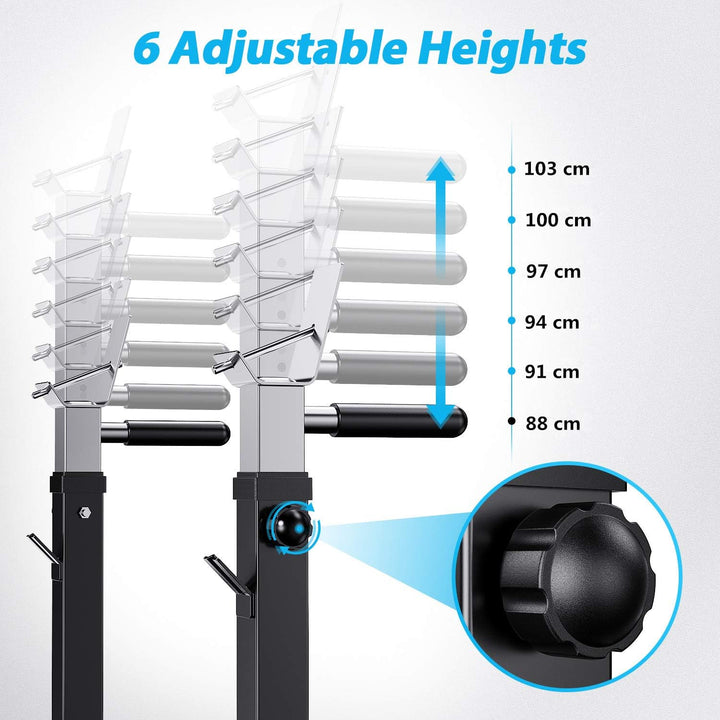 WINNOW Verstellbare Hantelbank mit Dip-Station Klappbare Schwerlast Gewichtheben Bank Heimtraining F