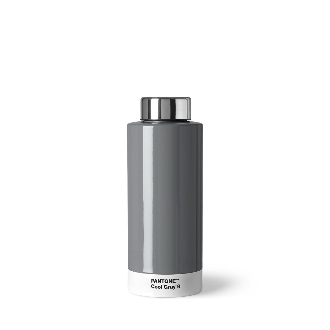 PANTONE Trinkflasche, doppelwandiger rostfreier Edelstahl mit Thermo-Funktion, auslaufsicher, 500 ml