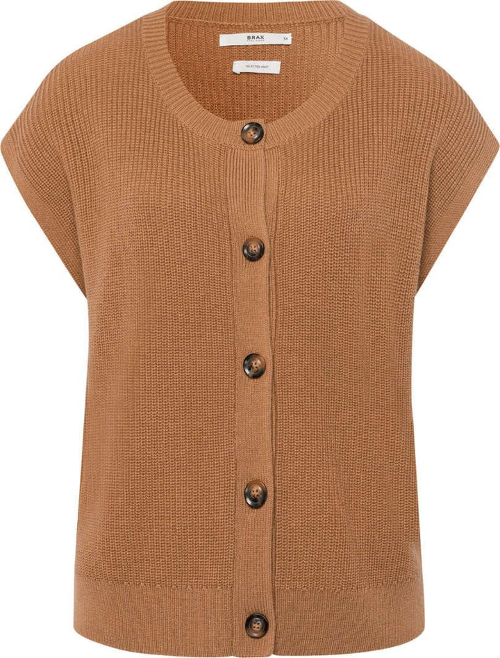 BRAX Damen Style Eve Wollmix Lässiger Optik Strickjacke, 36
