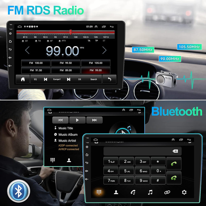 Android 11 Autoradio[2+32G] für VW Golf 7 2013-2018, 10.1 Zoll Bildschirm Doppel Din Radio mit Navi