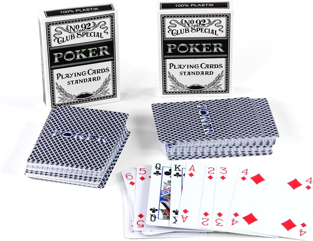 Nexos Trading Pokerzubehör 3er-Set Kartenmischer Kartengeber Bundle mit 2 Kartendecks 87 x 61 mm Pok
