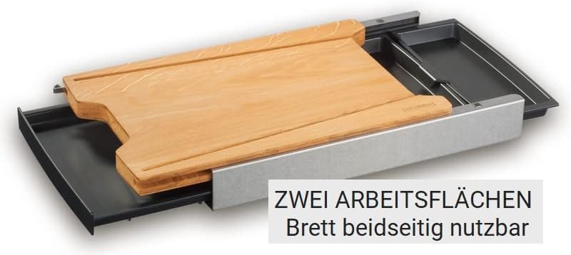 Schneidbox Eiche - Schneidebrett Mit 4 Auffangschalen Im Edelstahlkasten Inkl. Wechselbrett - Patent
