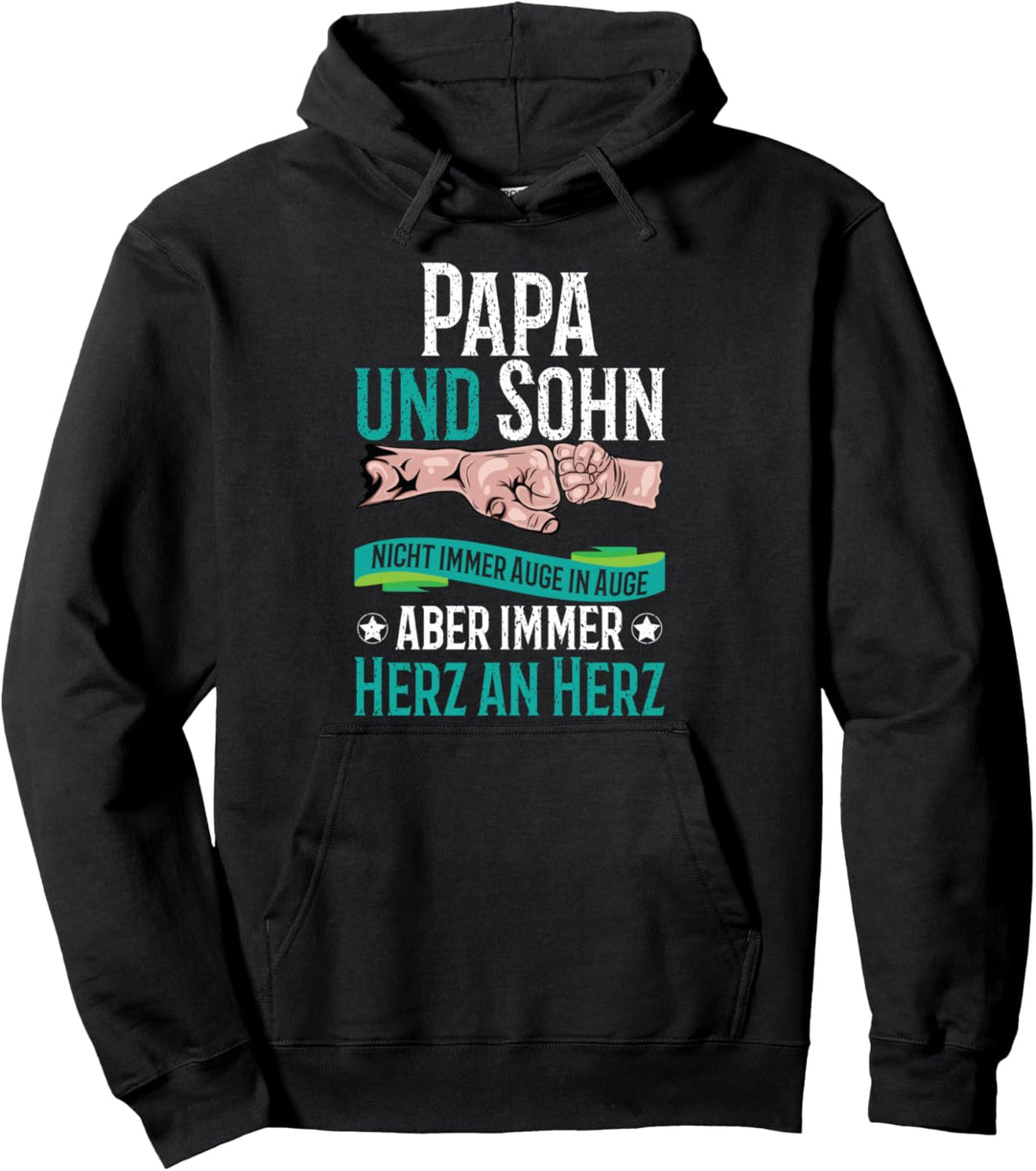 Papa und Sohn nicht immer Auge in Auge Partnerlook Partner Pullover Hoodie