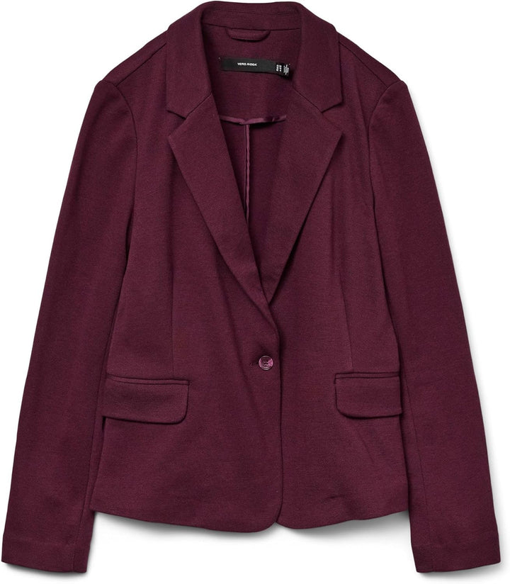 VERO MODA Damen Vmjulia Ls DNM Noos Blazer 34 Winetasting, 34 Winetasting