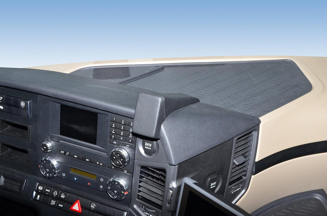 KUDA 6480 Halterung Echtleder schwarz für Mercedes Actros ab Bj.2012 - (Neue Form), 6480