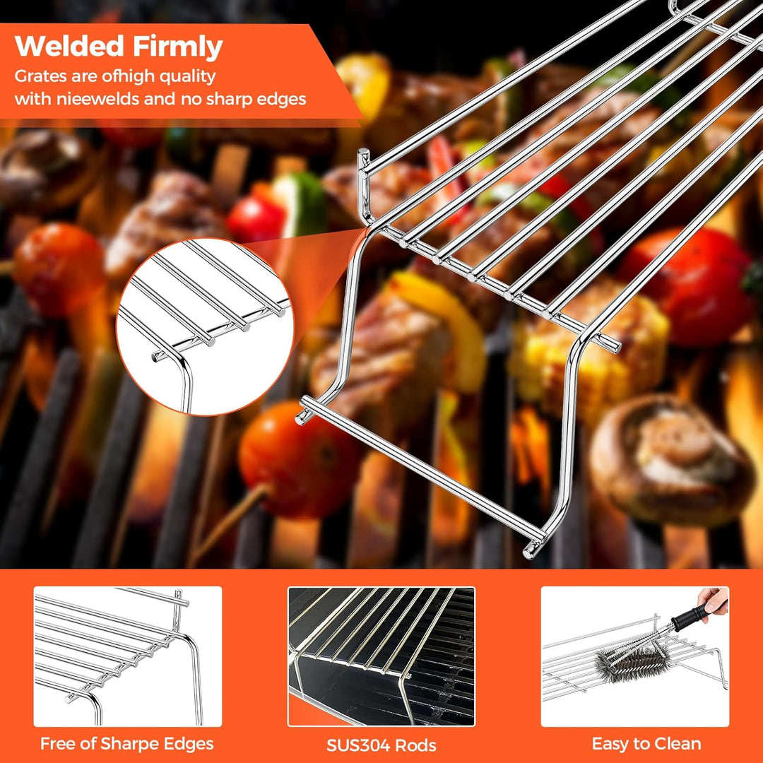 QuliMetal 67,9cm Edelstahl Warmhalterost Passend für Weber Genesis 300 Serie E320 E330 S310 S320 S33