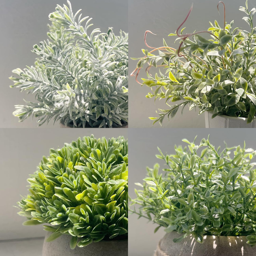 4 Stück Künstliche Pflanzen, Kunstpflanze Klein für Home Decoration, Künstliche Pflanzen wie echt fü
