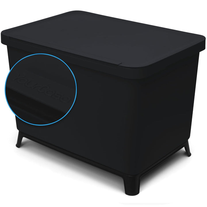 YourCasa® Mülleimer 4 Fächer [40L] im exklusiven Design Mülltrennsystem - Mülleimer Küche mit Deckel