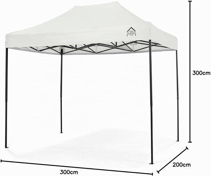 All Seasons Gazebos 3x2m vollständig wasserdichtes Faltpavillon - Weiss, Wei&amp;