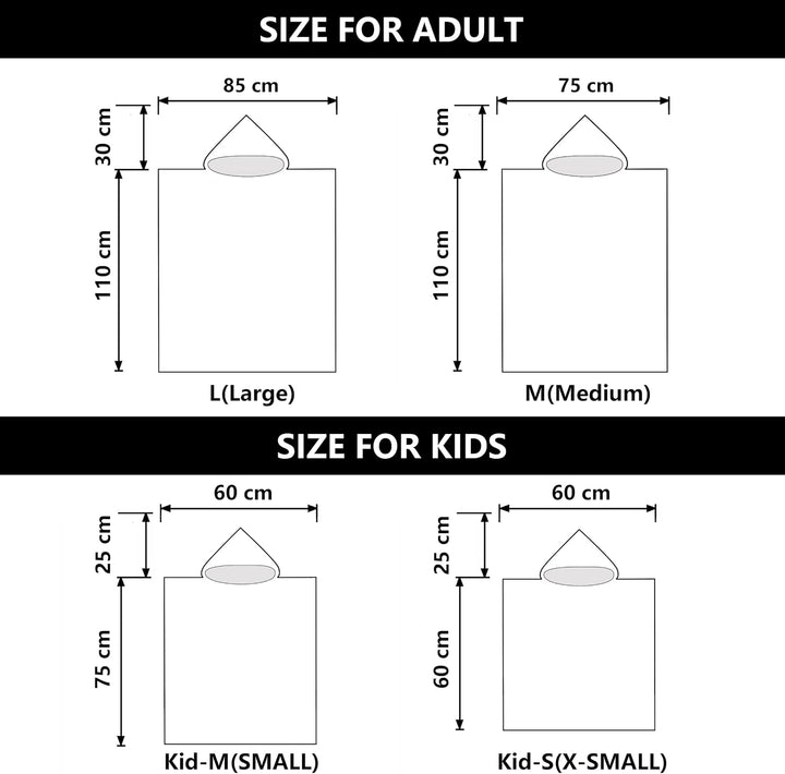 Schnelltrocknender Surfponcho, Wickeltuch, Bademantel, Sporthandtücher für Schwimmer, Hoodie für Kin