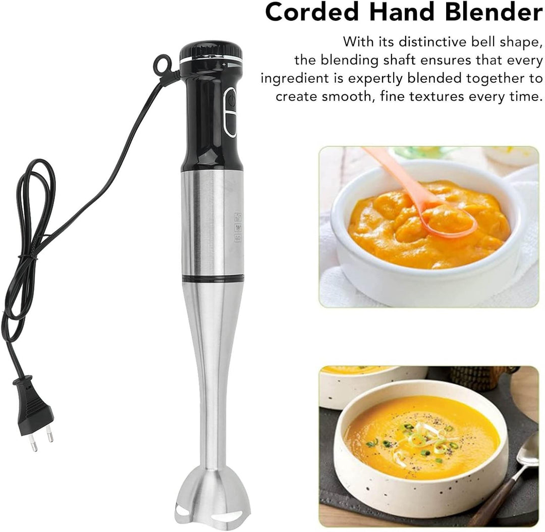 Elektrischer Stabmixer, 1000 W Mehrzweck-Handmixer Spritzfreier Tragbarer Mini-Stabmixer aus Edelsta