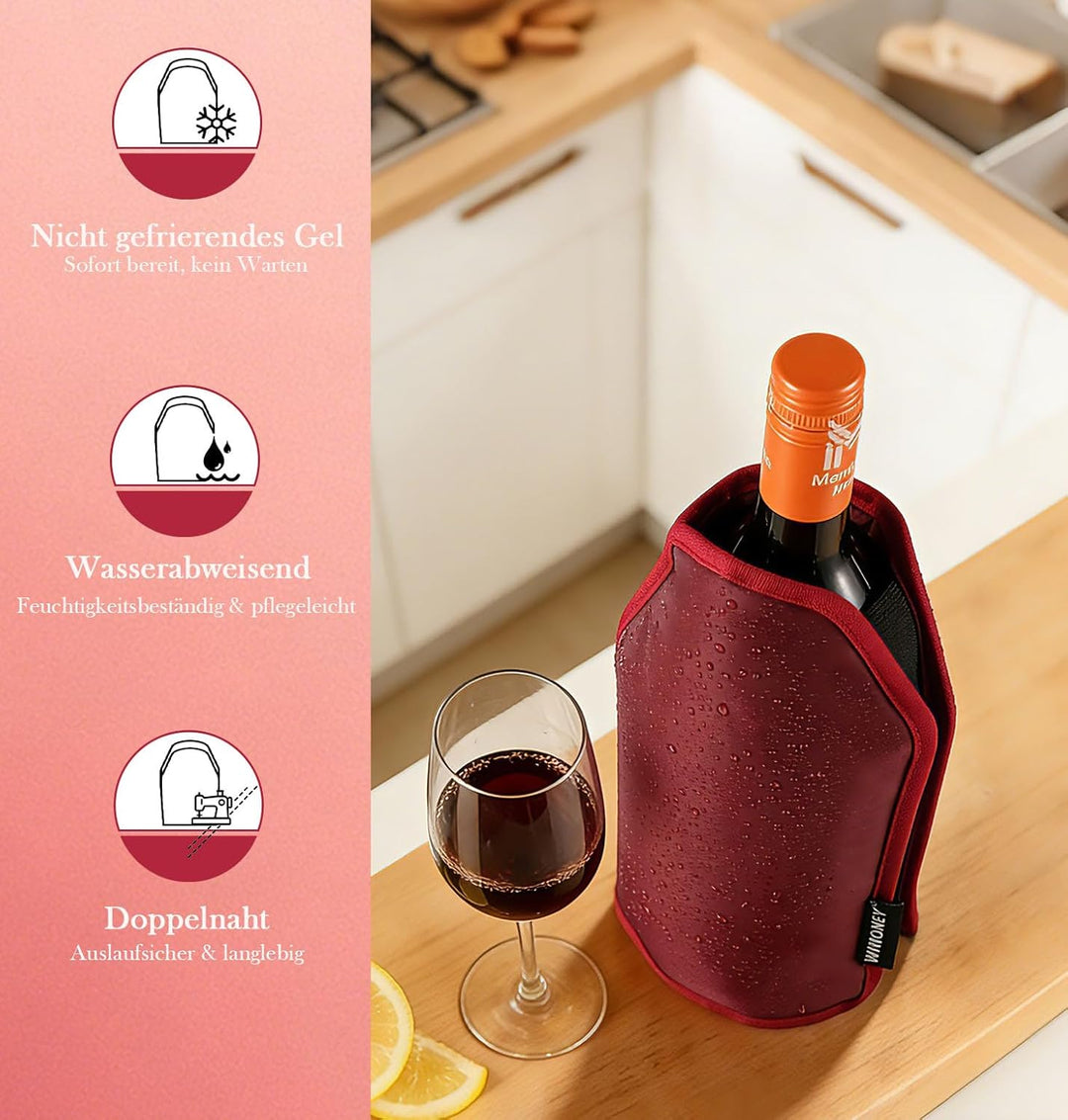 Weinkühler für 1,5L Magnum-Flaschen, Flaschenkühler Manschette, die perfekte Kühlmanschette für Wein