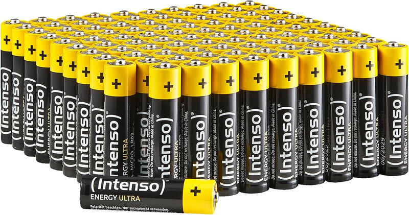 Intenso Energy Ultra AAA Micro LR03 Alkaline Batterien 100er Pack, gelb-schwarz