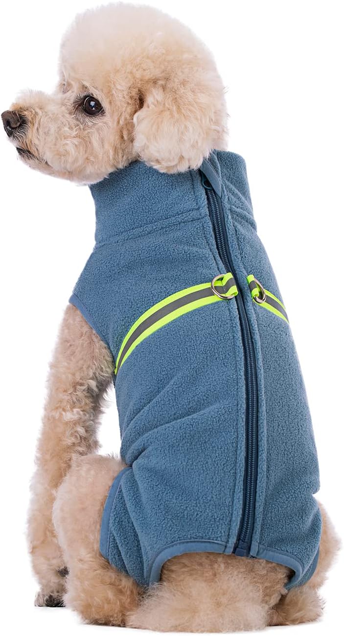 Winterkleidung für kleine Hunde, Winterkleidung, Mantel, weiches Fleece mit reflektierendem Hunde-Ei